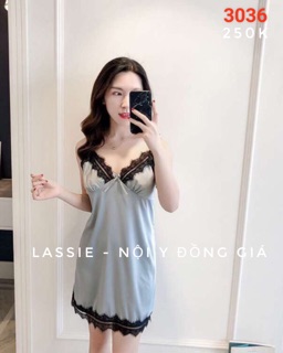 VÁY NGỦ LỤA REN VIỀN NGỰC 3036