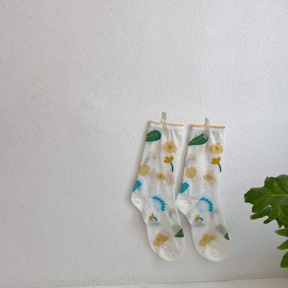 Vớ Cotton Thoáng Khí In Họa Tiết Hoa Dễ Thương Phong Cách Nhật Bản Cho Nữ