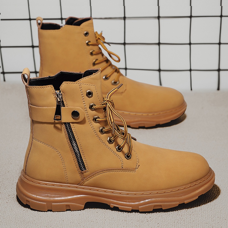 [ZY Martin boots Martin] Giày Bốt Nam. Giày Boot Phong Cách Trẻ Trung Cá Tính Dành Cho Nam Giày Boot Phong Cách Trẻ Trung Cá Tính Dành Cho Nam Áo Mưa Chống Thấm Nước Tiện Dụng Dép Quai Ngang Chống Trượt Thời Trang Găng Tay Chống Mòn Chống Mòn Chất Lượng C