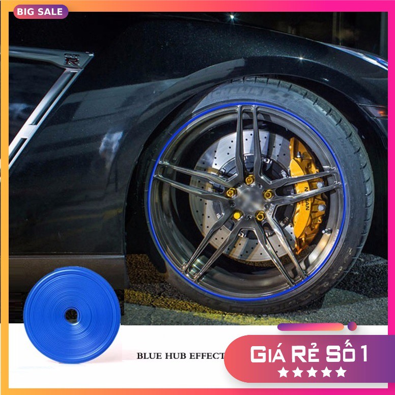 Chỉ nẹp vành bánh xe ô tô - Bộ 8m, bảo vệ mâm xe hơi - GOGU