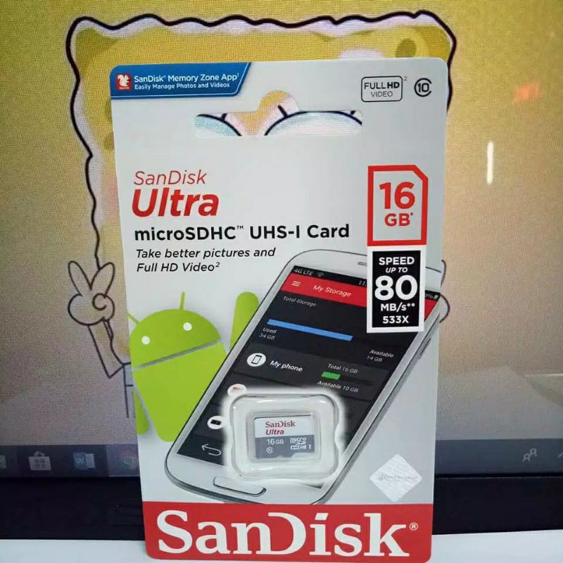Micro Sd 16gb Hiệu Sandisk
