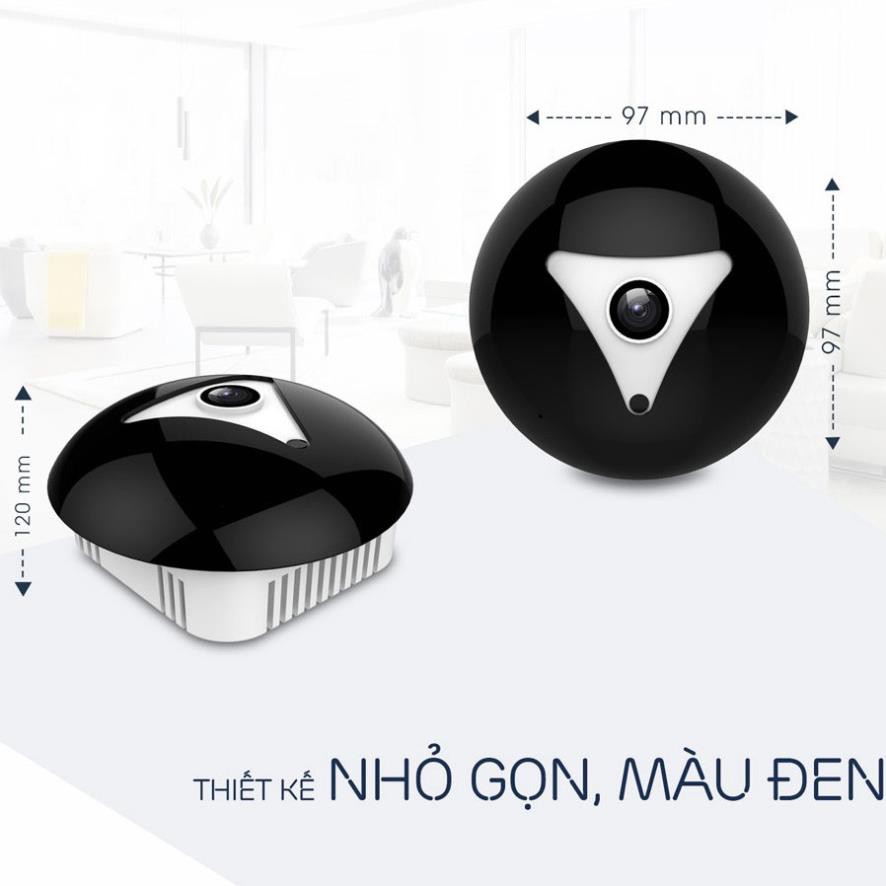 Camera IP Wifi ốp trần Ebitcam EBF2 phân giải 3.0MP 1520P siêu nét hồng ngoại ban đêm - góc nhìn siêu rộng 360 (Trắng)