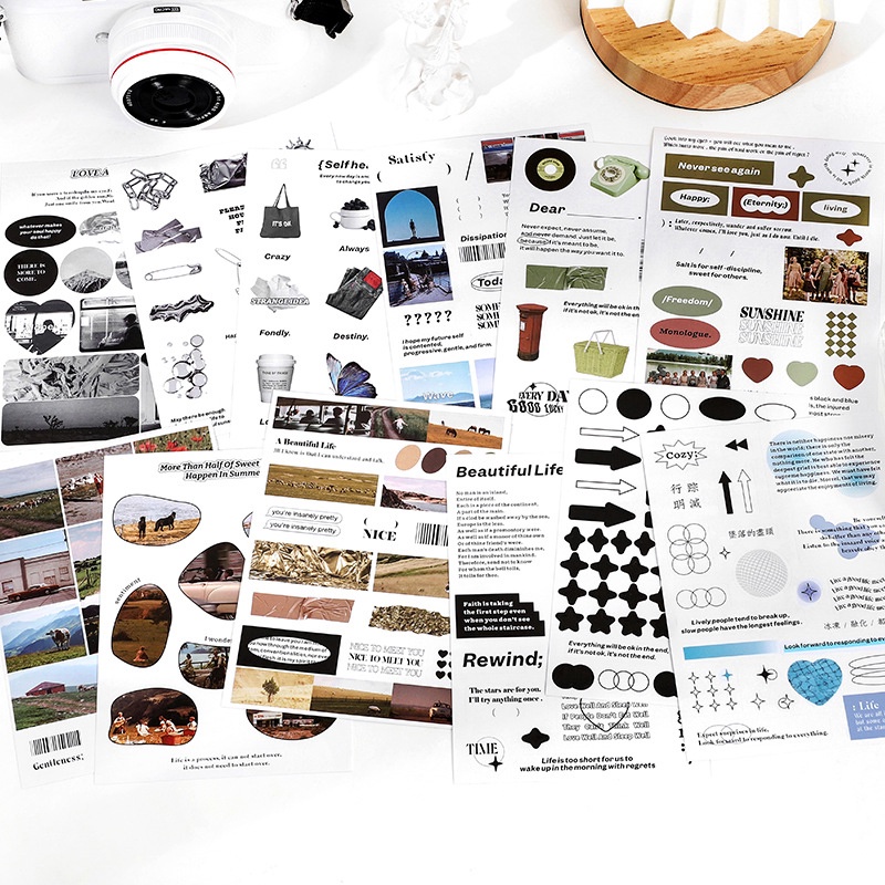 Sticker Dán Trang Trí Set 3 2 Tấm Modern Quote Papermore Deco Đồ Ăn