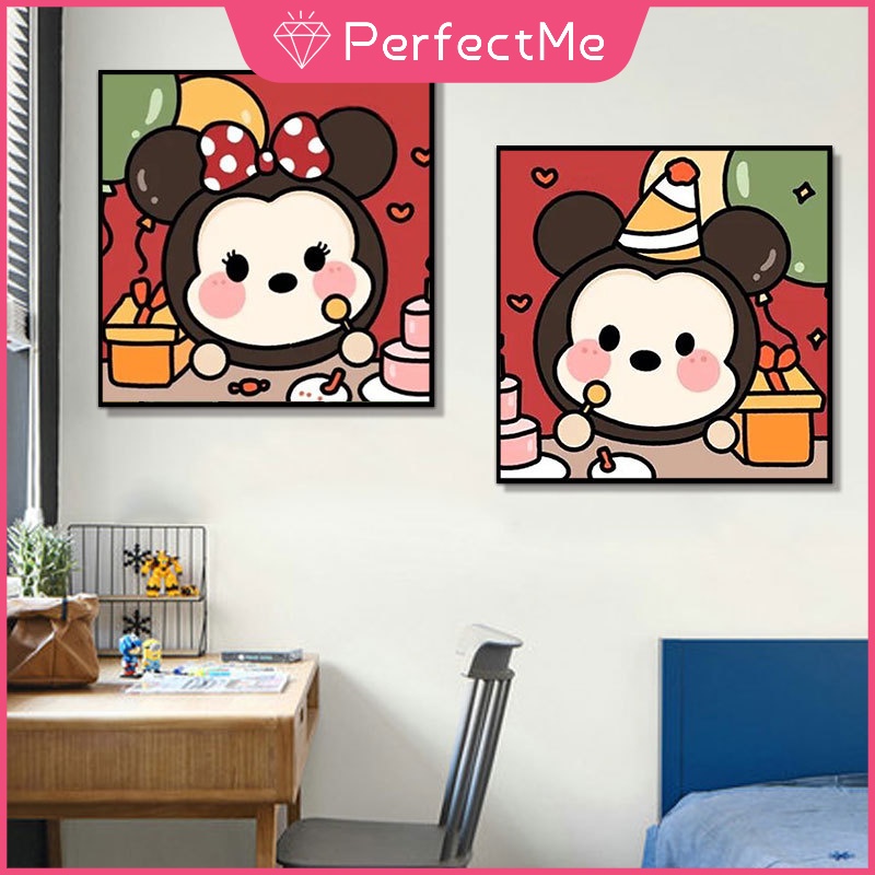 Bộ Tranh Đính Đá 5D Họa Tiết Hoạt Hình Disney Độc Đáo Kích Thước 30x30cm Dùng Trang T