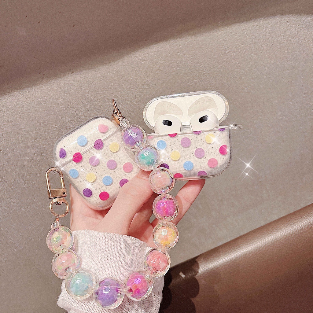 Vỏ Bảo Vệ Hộp Sạc Tai Nghe AirPods3 AirPods3 Họa Tiết Trái Tim Lấp Lánh Dễ Thương 2021 Thời Trang Ốp