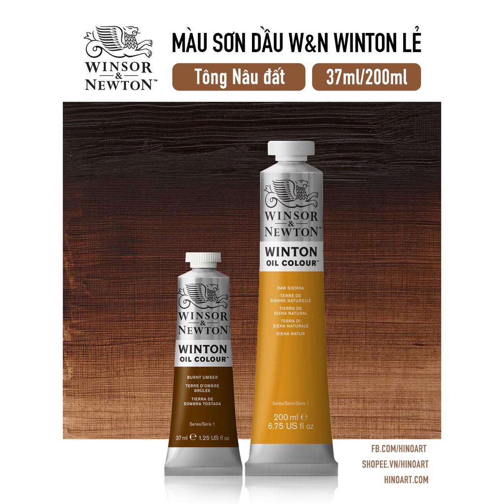 Tông nâu sơn dầu W&amp;N WINTON - tuýp 37ml/ 200ml