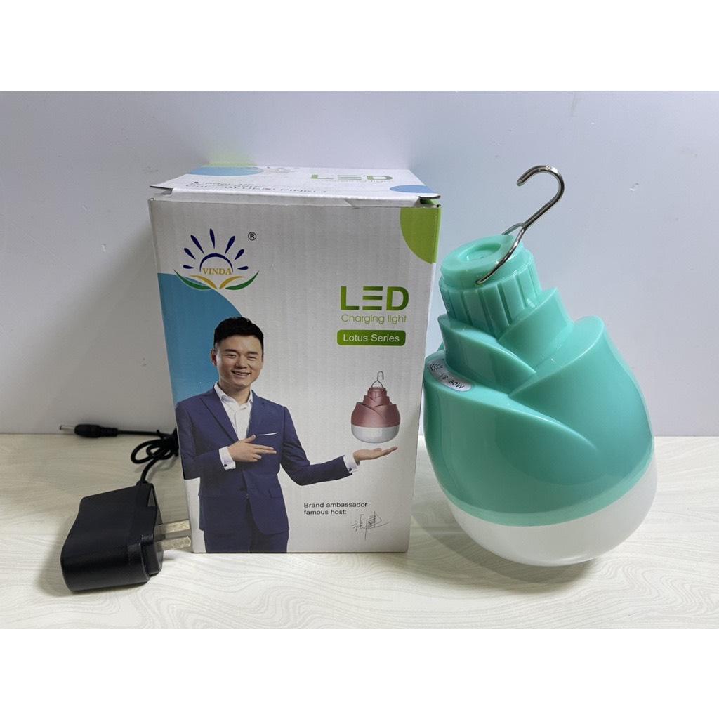 ĐÈN LED SẠC TÍCH ĐIỆN HOA SEN VINDA SIÊU SÁNG CÓ MÓC TREO DÙNG NGOÀI TRỜI, KHI MẤT ĐIỆN