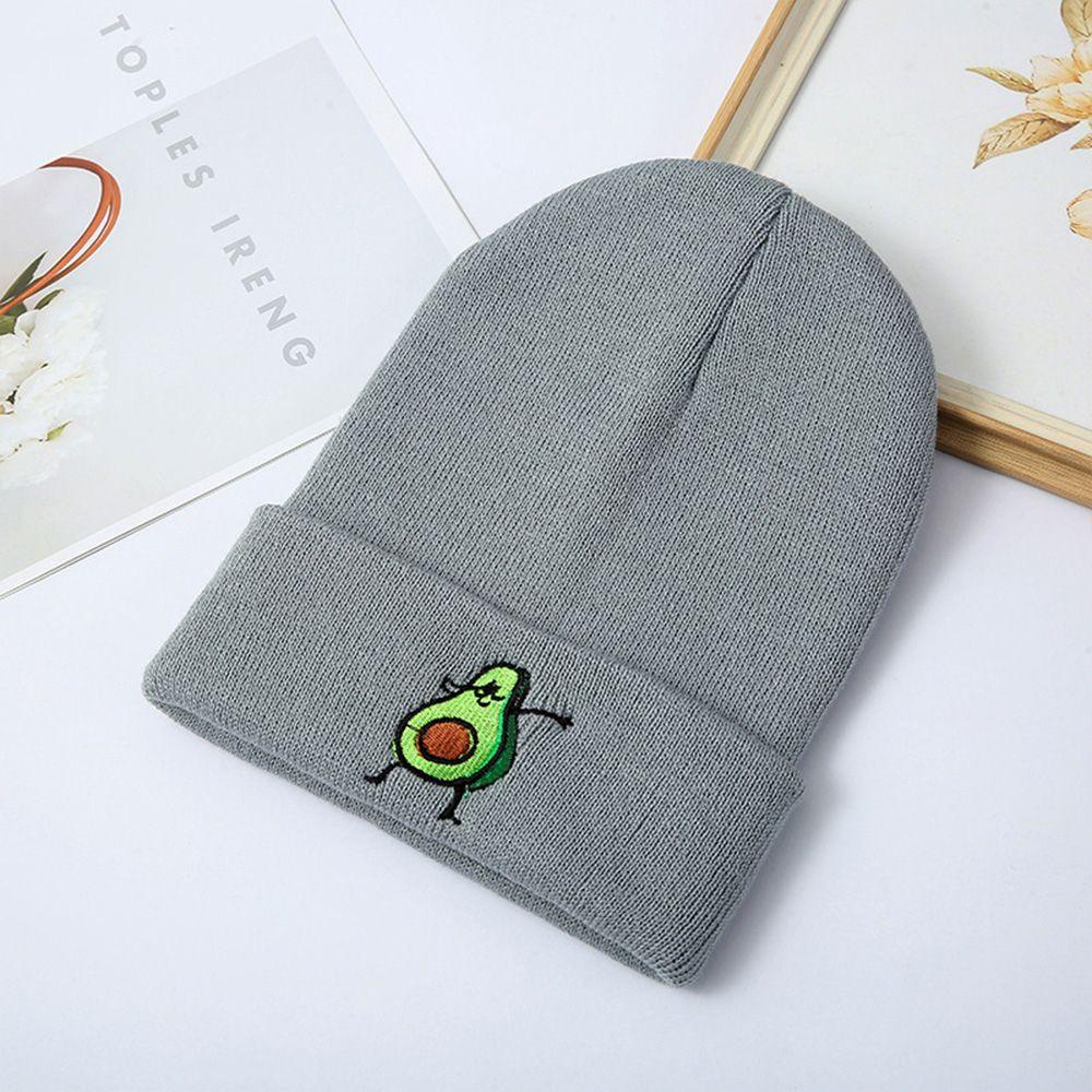 Mũ Beanie Dệt Kim Màu Trơn Dễ Thương Cho Nữ