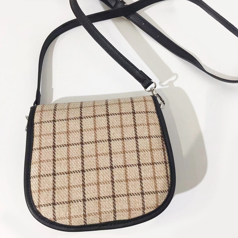 Túi đeo vai IELGY họa tiết kẻ sọc phong cách Hàn Quốc cổ điển thời trang cho nữ