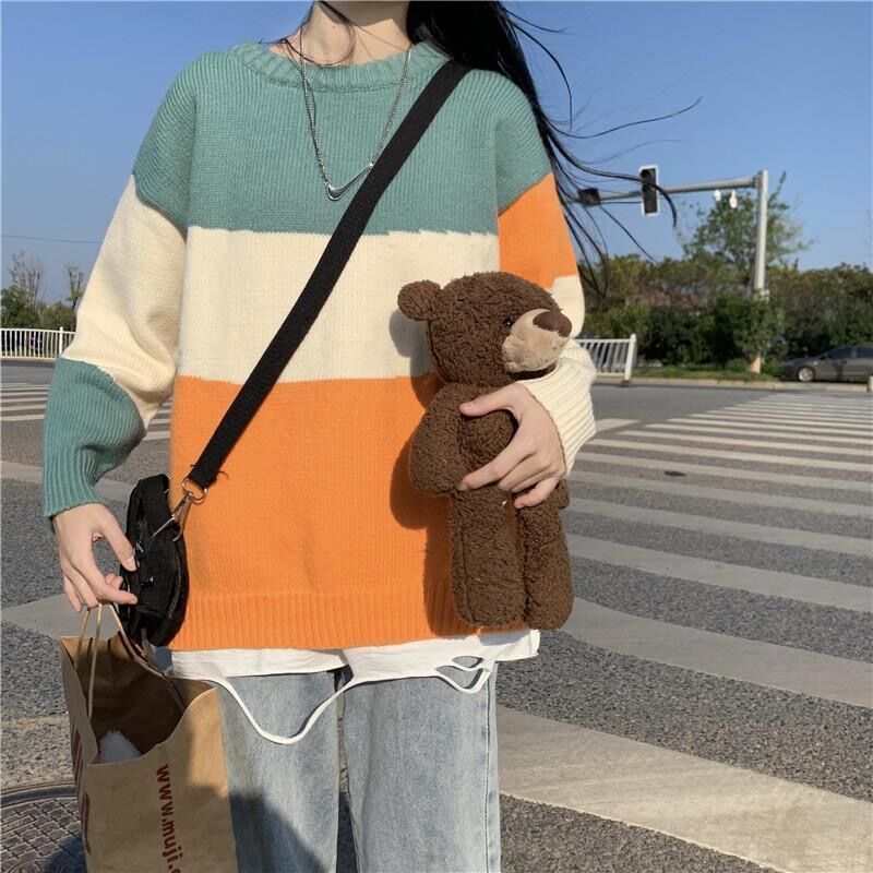 Áo Len Nữ Phong Cách Hàn Quốc Màu Trơn