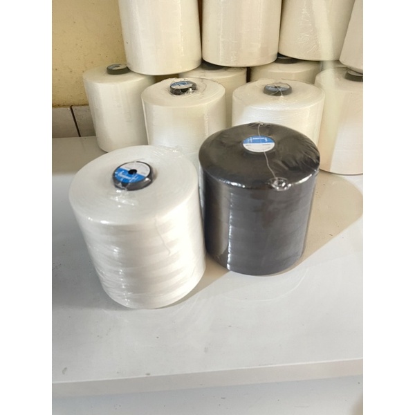 Chỉ may Trắng, Đen. Hàng Hansung cuộn 0,5kg dùng cho máy may và máy vắt sổ