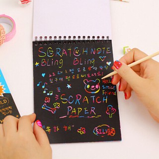 Sổ Scratch Note - Sổ Than Ma Thuật Cầu Vồng A6