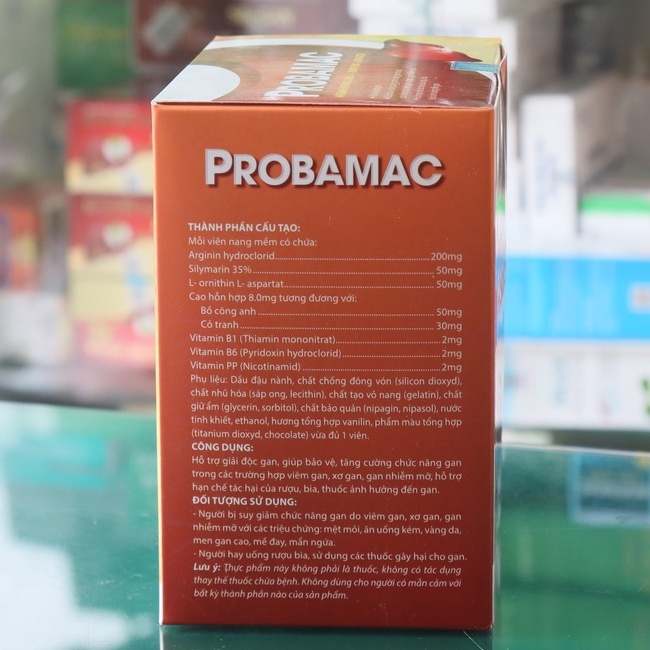 Viên uống Probamac, hỗ trợ bảo vệ gan, mát gan, giải độc gan (hộp 10 vỉ x 10 viên)