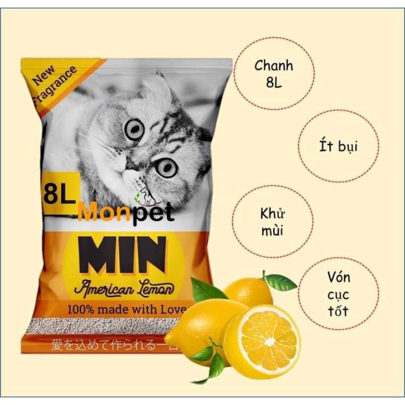 🍑 Cát Vệ Sinh Min Cho Mèo 8L 🍑