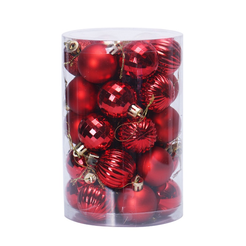Set 34 quả châu 4cm treo trang trí cây thông Giáng sinh độc đáo