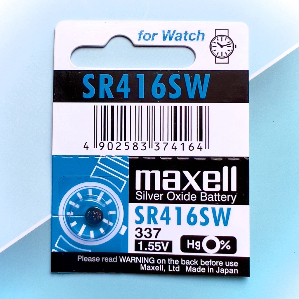 Pin Maxell Nhật Bản SR416SW / 337 (Viên Lẻ) Hàng Chính Hãng Made in Japan