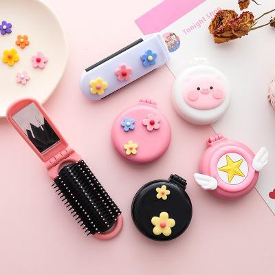 Lược trục tròn lược chải tóc cute lược mini