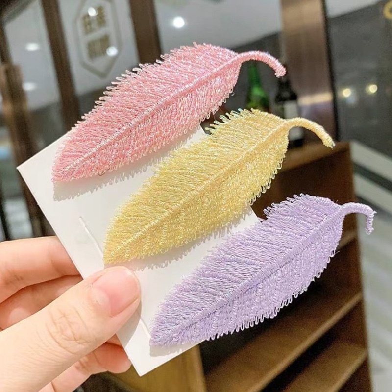 [HCM] Kẹp tóc hình lá ánh kim xinh xắn phong cách Hàn Quốc cho bạn nữ - Selenshop