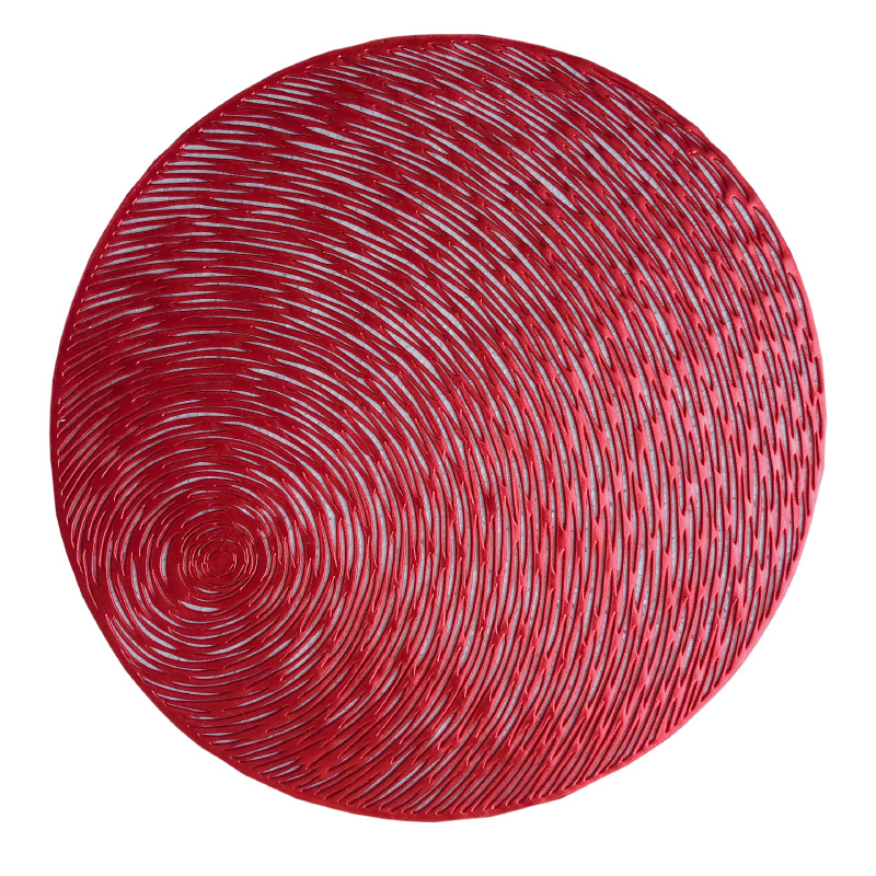 Round Hollow Insulation Panels Anti Slip Coffee Cup Mat Environmental Protection PVC Placemat