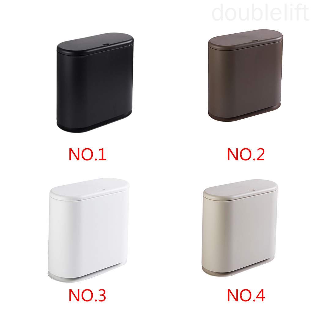 Ép thùng rác nhựa gia đình Có nắp đậy phòng tắm Thùng rác đơn giản Thùng rác