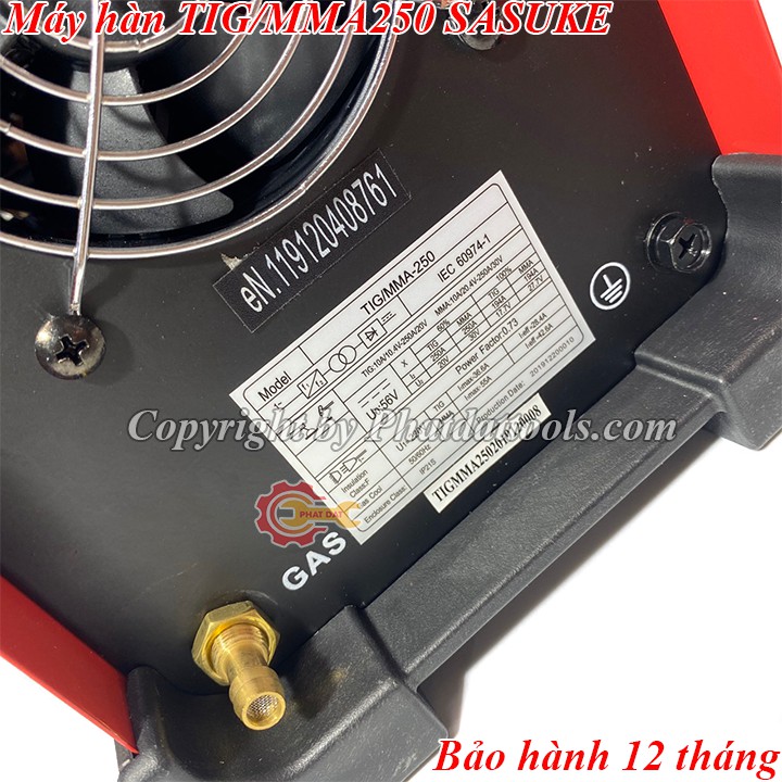 Máy hàn điện tử TIG/MMA-250A SASUKE 2 chức năng-Công nghệ IGBT Nhật Bản-Bảo hành 12 tháng-Đầy đủ phụ kiện