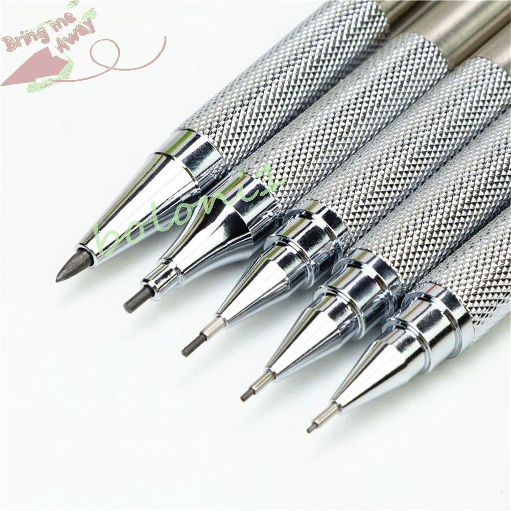 Bút Chì Bấm Tự Động Bằng Thép Không Gỉ 0.5 / 0.7 / 0.9 / 1.3 / 2.0mm