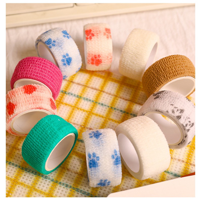 Set 2 Cuộn Băng Quấn Ngón Tay Chống Mài Mòn Nhiều Màu