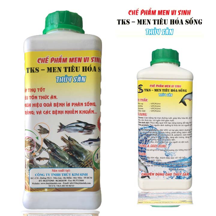MEN TIÊU HÓA SỐNG TKS - NHANH LỚN,TĂNG TỈ LỆ ĐỒNG ĐỀU - THỦY SẢN