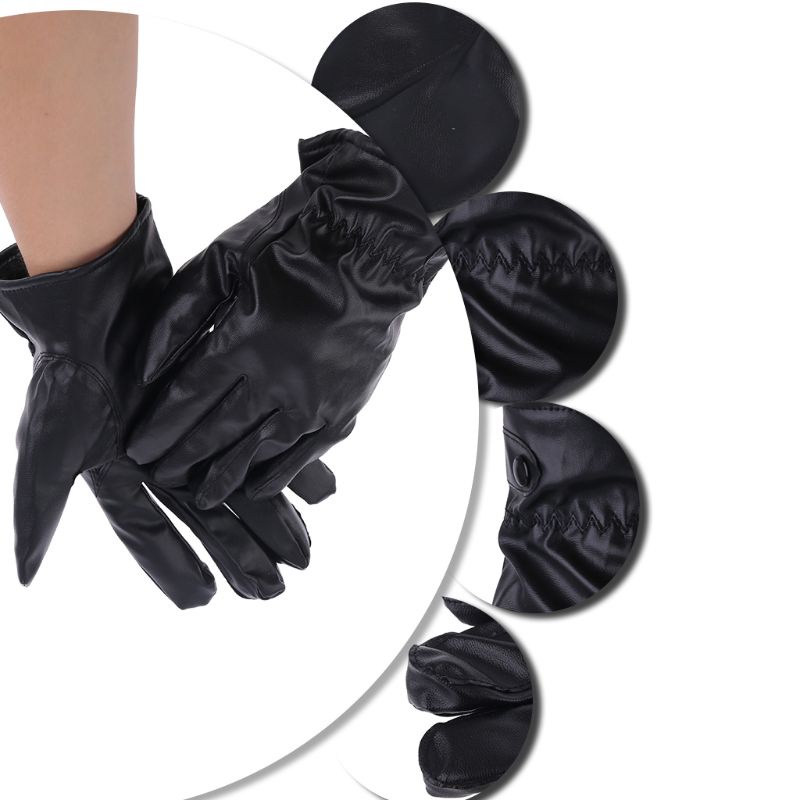 Đôi Găng Tay Giả Da Giữ Ấm Mùa Đông Cho Nam Mềm