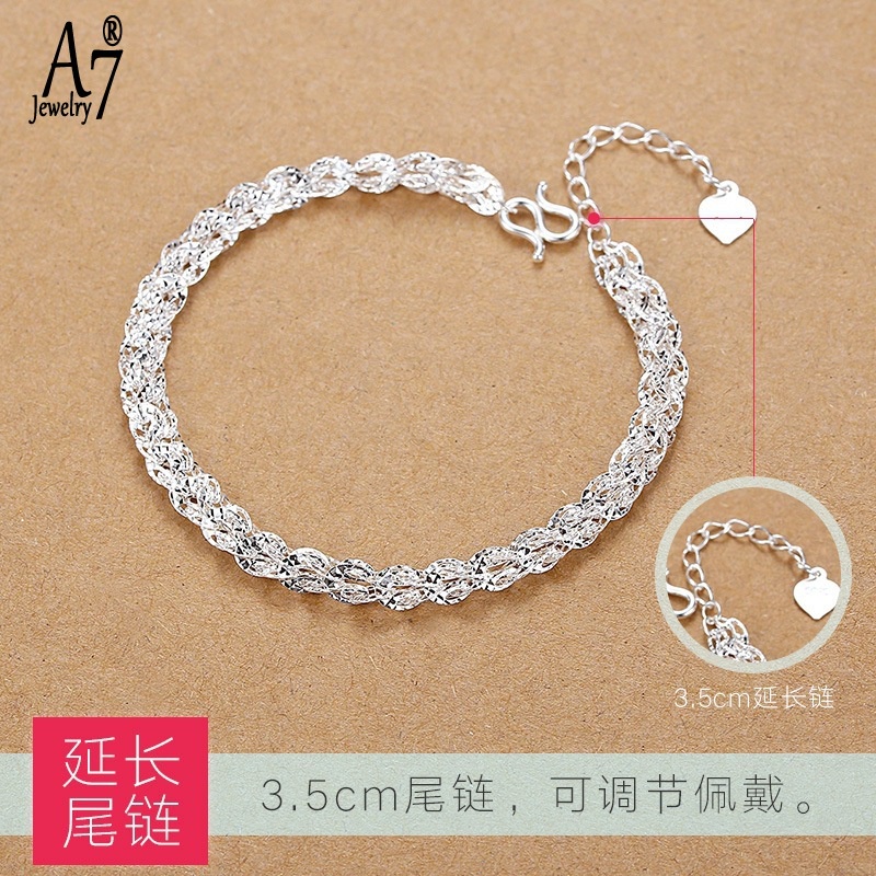 Vòng đeo tay mạ bạc S925 thiết kế mới phong cách thời trang dành cho nữ