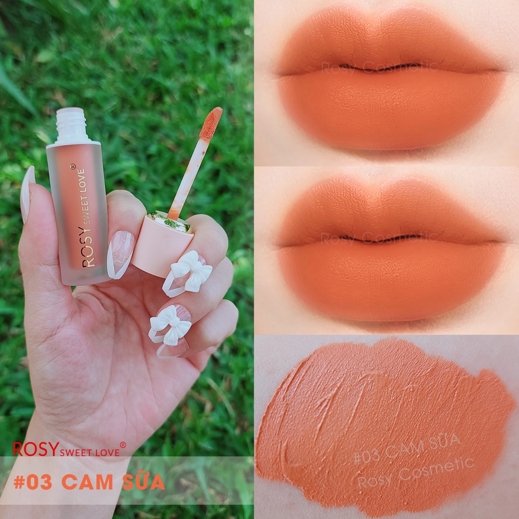 Full 6 màu Son Kem Rosy Luxury cấp  không chì, mềm mịn lâu trôi, an toàn cho mẹ bầu