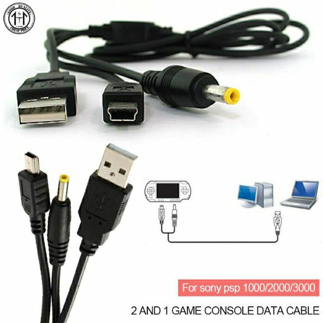 Dây usb sạc 2 in 1 sony psp1000/psp2000/psp3000 cáp sạc PSP1000/PSP