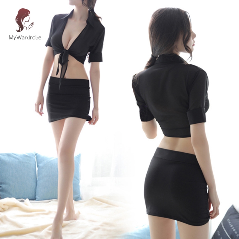 Set đồ gồm áo và váy hóa trang thành cô gái gợi cảm dành cho nữ | BigBuy360 - bigbuy360.vn