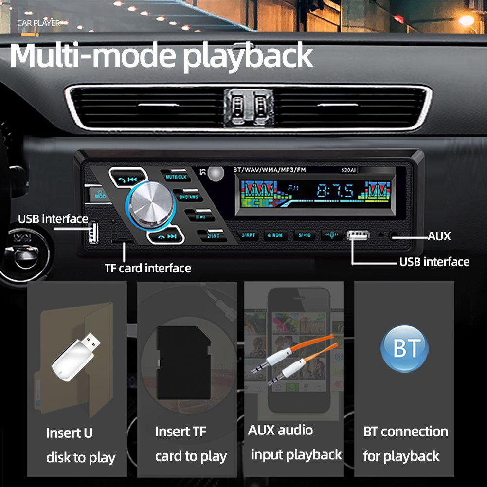 MYRONGVN Máy Phát MP3 12V FM / USB / AUX Âm Thanh Nổi Tích Hợp Bảng Điều Khiển Dành Cho Xe Hơi