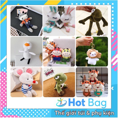 Móc khóa thú bông dễ thương - Móc treo balo siêu xinh, siêu cute