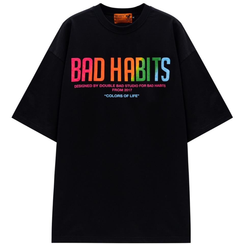 Tee BAD HABITS COLORFUL Chính Hãng Unisex , Áo Thun Local Brand Bad Rabbit 7 Màu Sắc Real 100% Cotton fCat STORE UNISEX