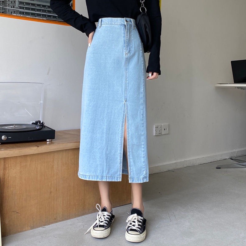 Hàng có săn - CHÂN VÁY BÒ DEMIN DÁNG DÀI HÀNG LOẠI 1