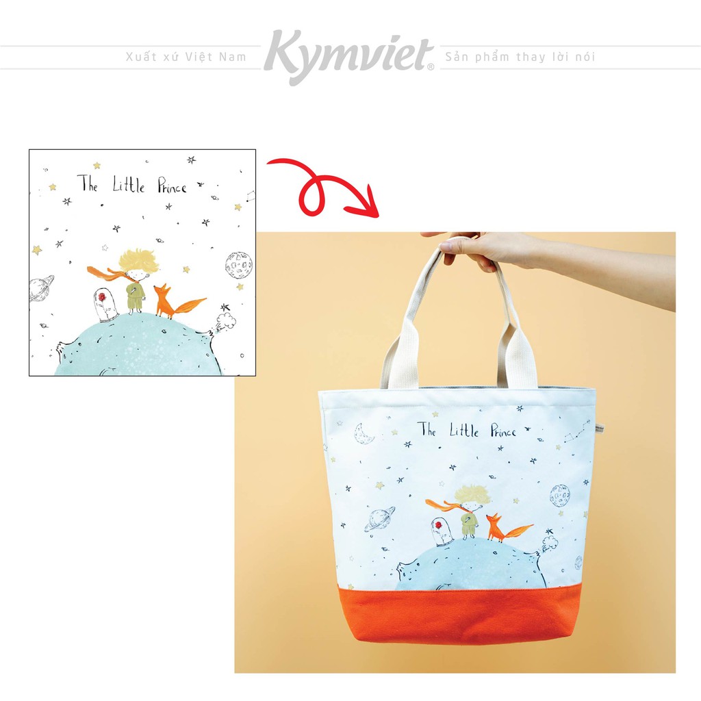 Túi Tote Vải Canvas In Hình Thú Cưng Kymviet Craft, Thiết Kế Thời Trang, Đựng Đồ Đa Năng