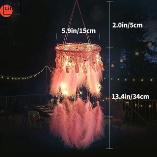 Dream Catcher Có Đèn Led Màu Hồng