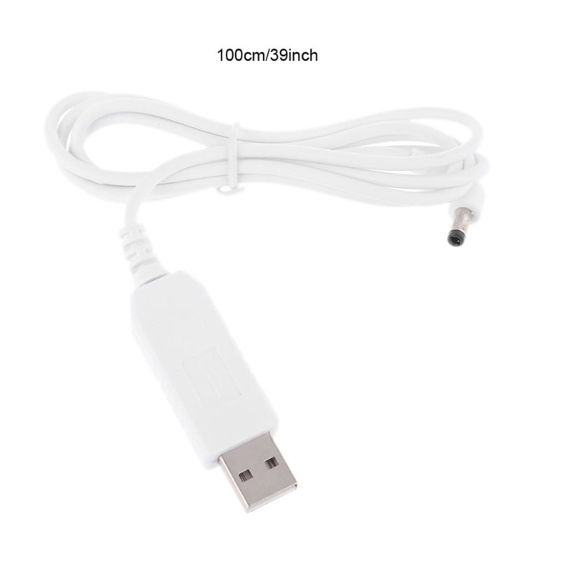 Dây kết nối USB màu trắng gập 90 độ chân cắm 5.5x2.1mm 5V đến 12V dùng cho đầu phát wifi loa bluetooth và đèn LED | BigBuy360 - bigbuy360.vn