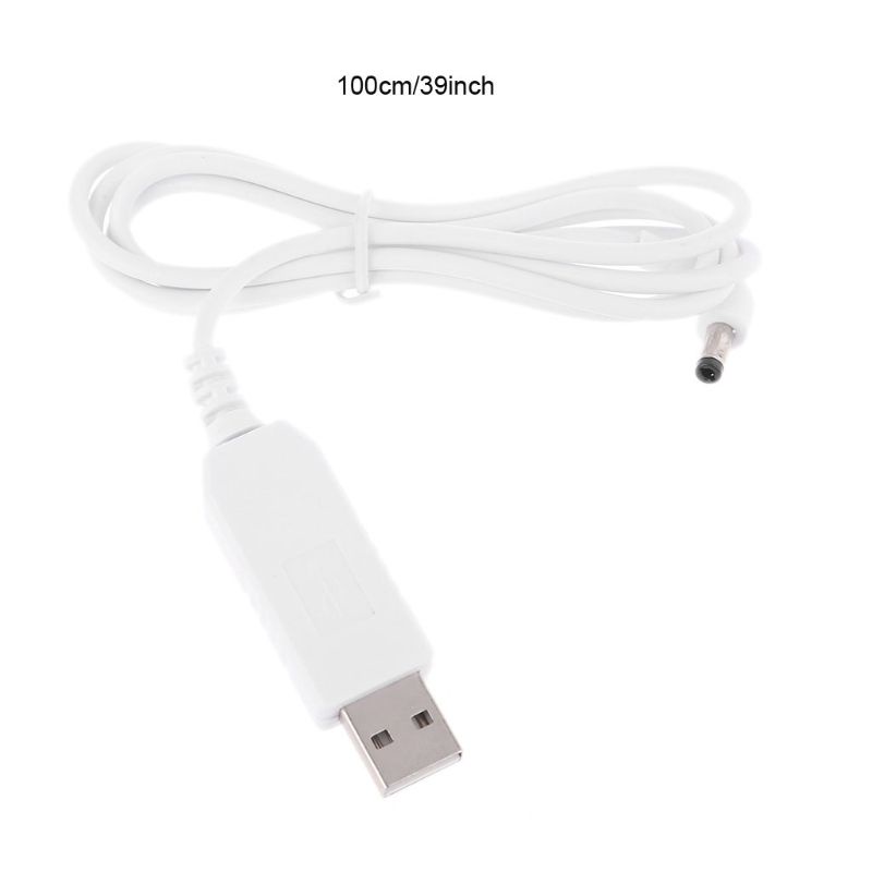 【3C】Dây cáp tăng áp 1m 90 độ USB 5V sang 12V 5.5x2.1mm màu trắng cho loa/ máy ảnh WiFi | BigBuy360 - bigbuy360.vn