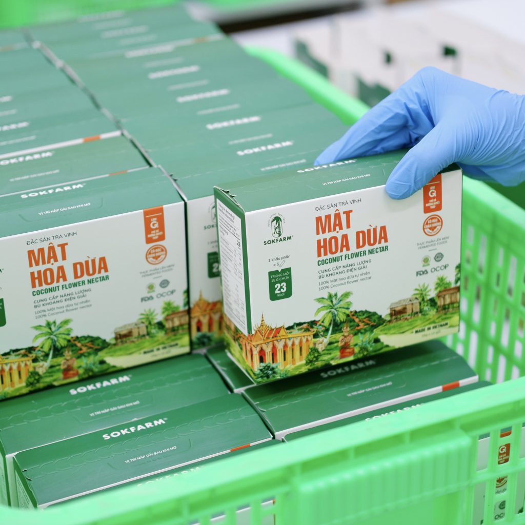 Mật Hoa Dừa Cạn Hữu Cơ Dạng Gói, Hộp 12gói x15g Sokfarm - Xanhsam Organic