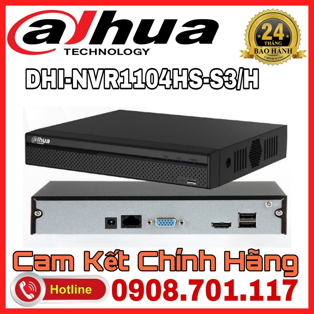 Đầu ghi hình camera IP 4 kênh DAHUA DH-NVR1104HS-S3/H