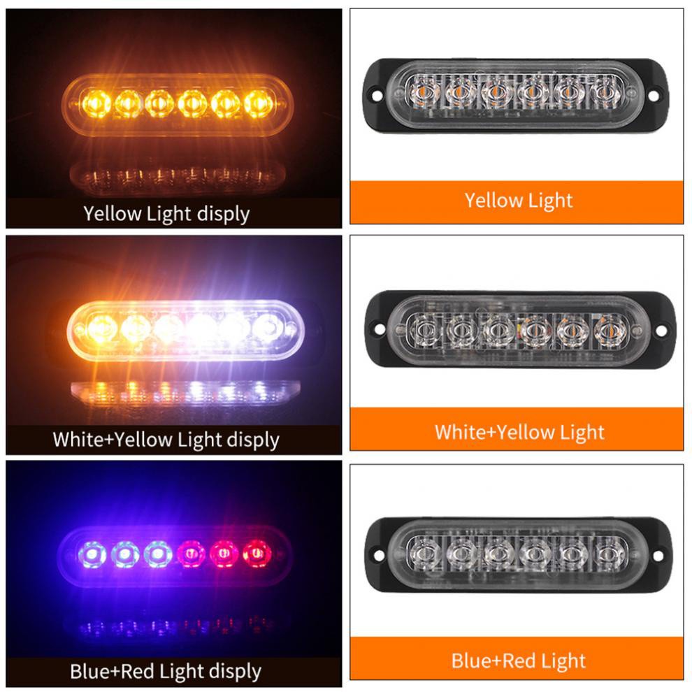 Bộ 6 Đèn LED Cảnh Báo Khẩn Cấp 12V-24V Chuyên Dụng Cho Xe Hơi / Xe Tải / SUV