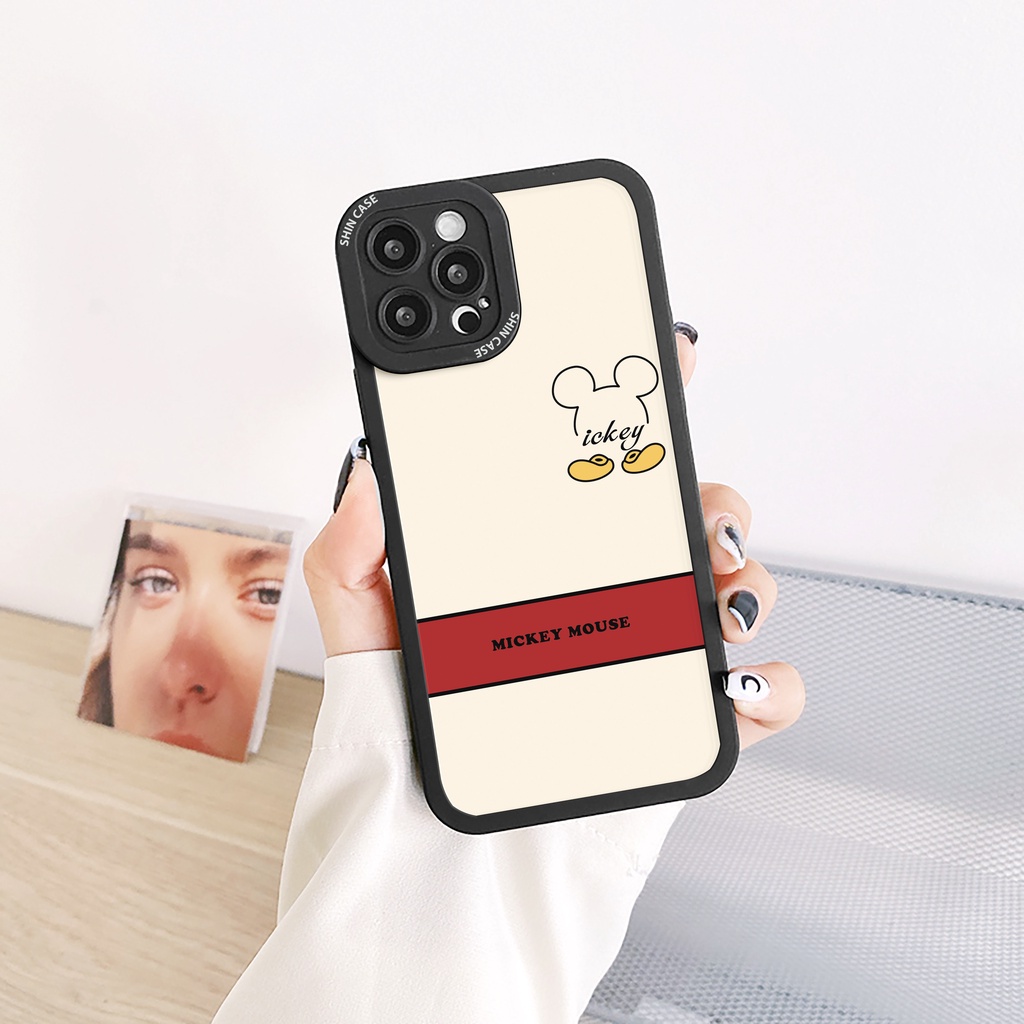 Ốp lưng iphone Line Mickey bóng cạnh vuông 6/6plus/6s/6splus/7/7plus/8/8plus/x/xs/11/12/13/14/pro/max/promax/plus