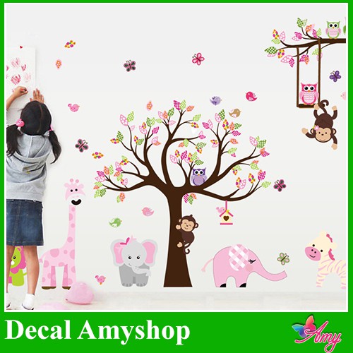 Decal dán tường Vườn thú to 1 hiệu Zooyoo - MSP DB040