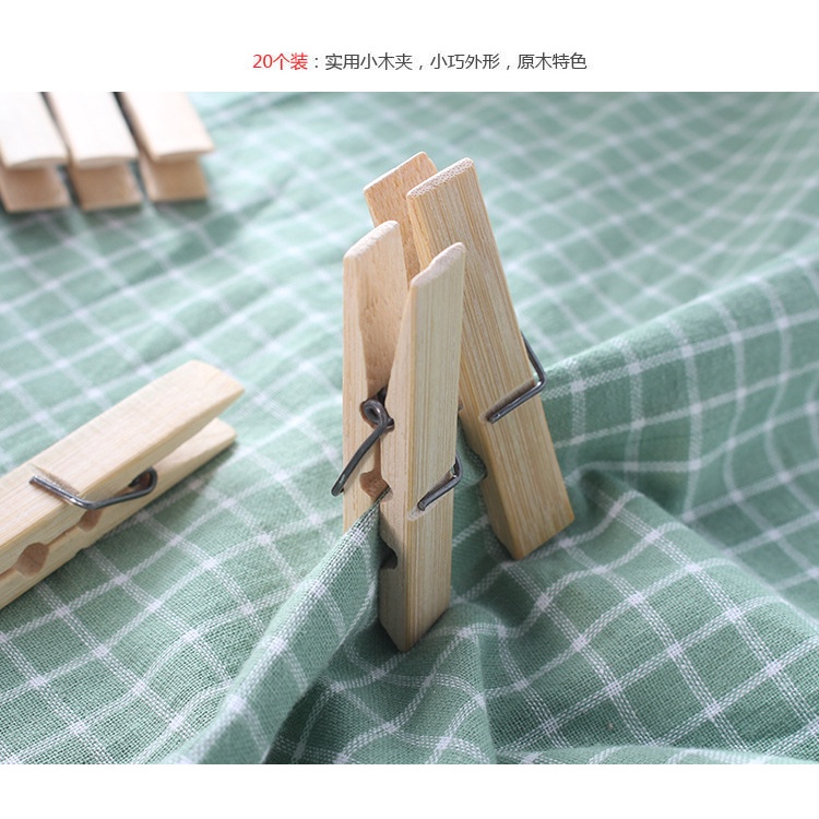 Sét 20 Kẹp gỗ kẹp quần áo 6x1,2cm