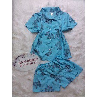 Bộ pijama kate lụa nơ