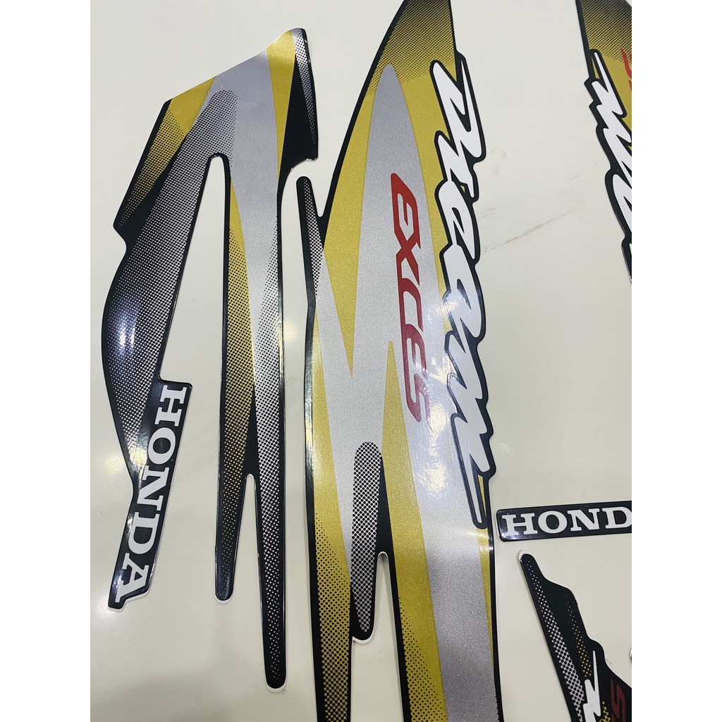 Nguyên bộ tem rời 3 lớp zin thái dán xe máy Honda Dream lùn 99 màu nho