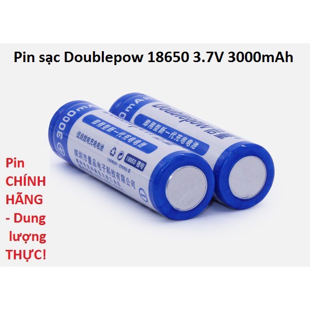 Combo Bộ sạc thông minh DoublePow DP-K65 Tặng 2 pin 18650 3000mAh